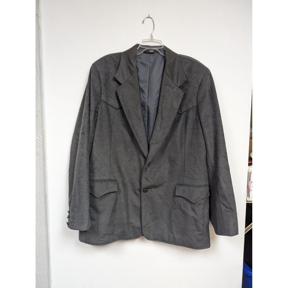 Pioneer Wear Men's Gray Suede Suit Jacket Size Medium